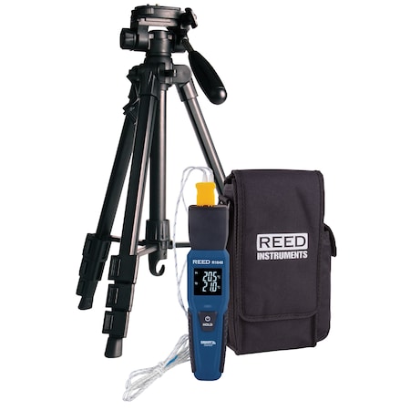 Reed Instruments REED Data Logging Smart Series Thermocouple Thermometer with Tripod and Carrying Case R1640-KIT